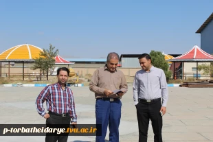 بازدید معاون شهرداری شهرک ولی عصر از محوطه آموزشکده فنی  حرفه ای تربت حیدریه 2