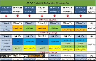 جدول زمانیندی حذف و اضافه
