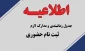 جدول زمانبندی ثبت نام حضوری و مدارک لازم جهت ثبت نام